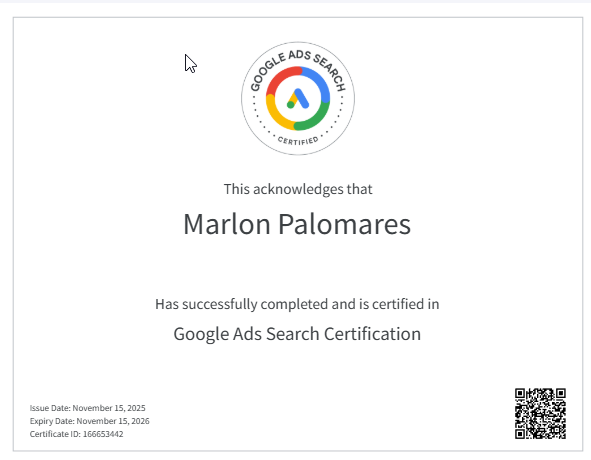 Google Search Ads Certification